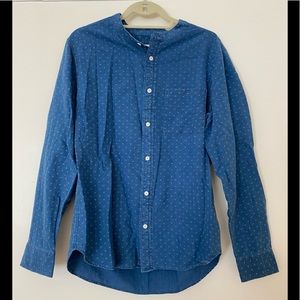 NWT Madewell Men’s Monk Collar Shirt